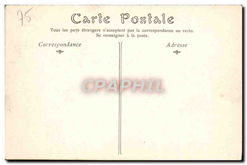 CPA Bois de Boulogne Chateau de Bagatelle une prise du Parc  — Rückseite