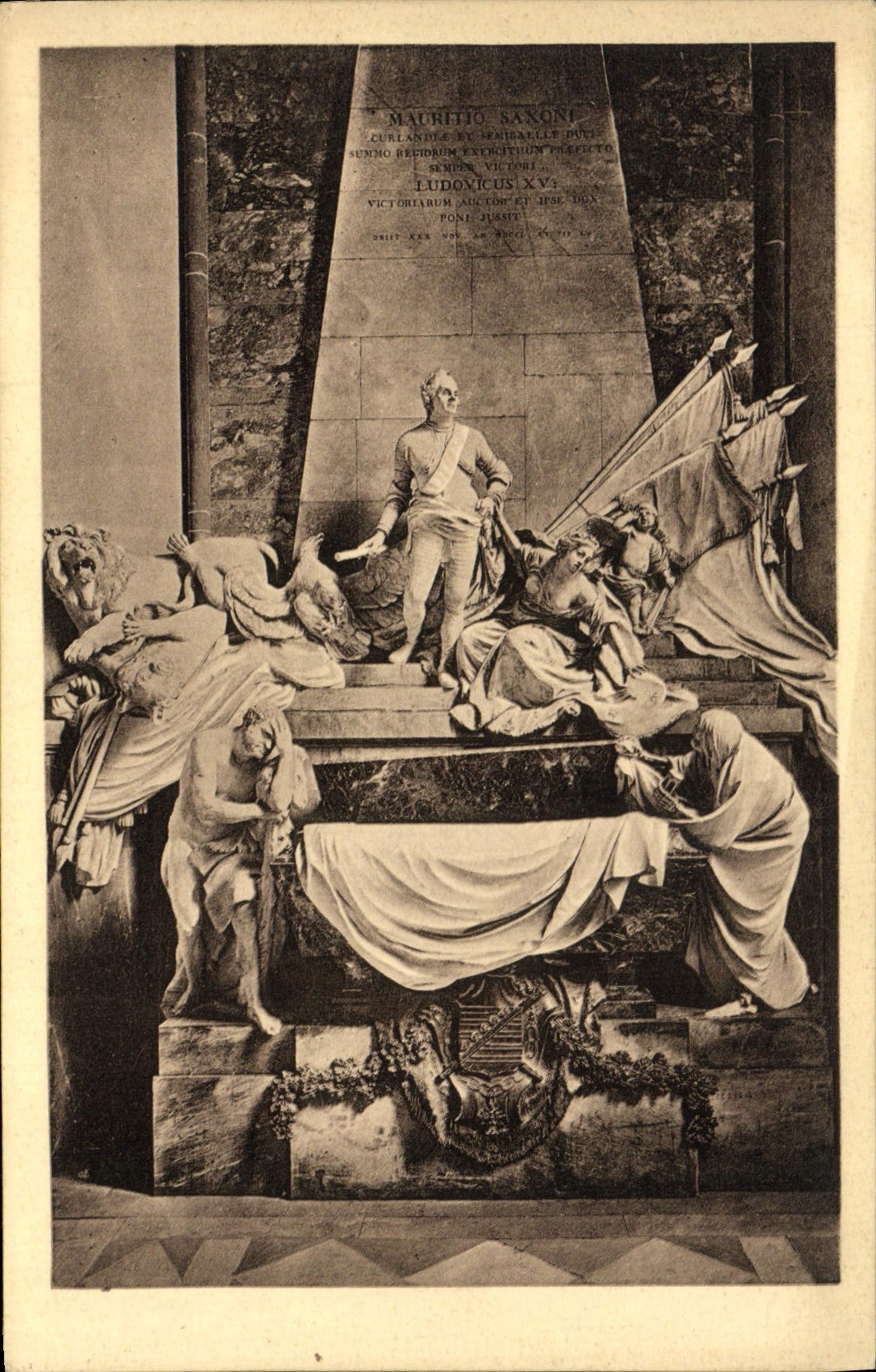 CPA Strasbourg Monument Maurice de Saxe 