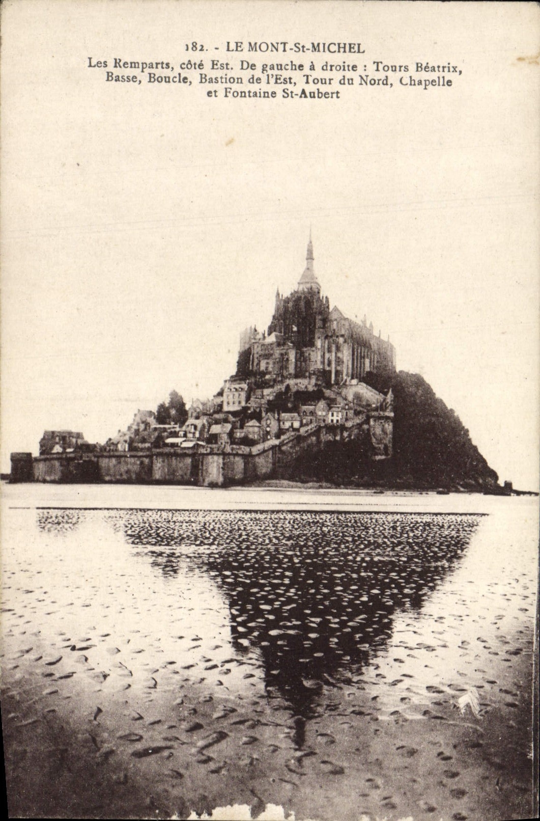 Mont-Saint-Michel — Ansicht der Mauern und Türme — Laurent-Nel, Rennes, Nr. 182