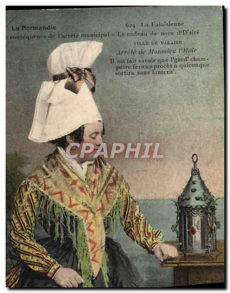 CPA La Falaisienne Le cadeau de noce Mariage Folklore Normandie 