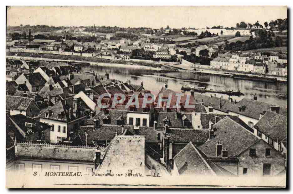 CPA Montereau Panorama sur Surville 