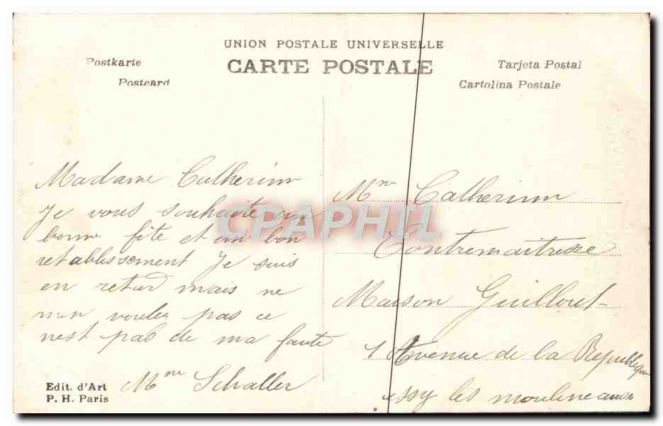 CPA Fantaisie Enfant Bonne Fete  — Rückseite