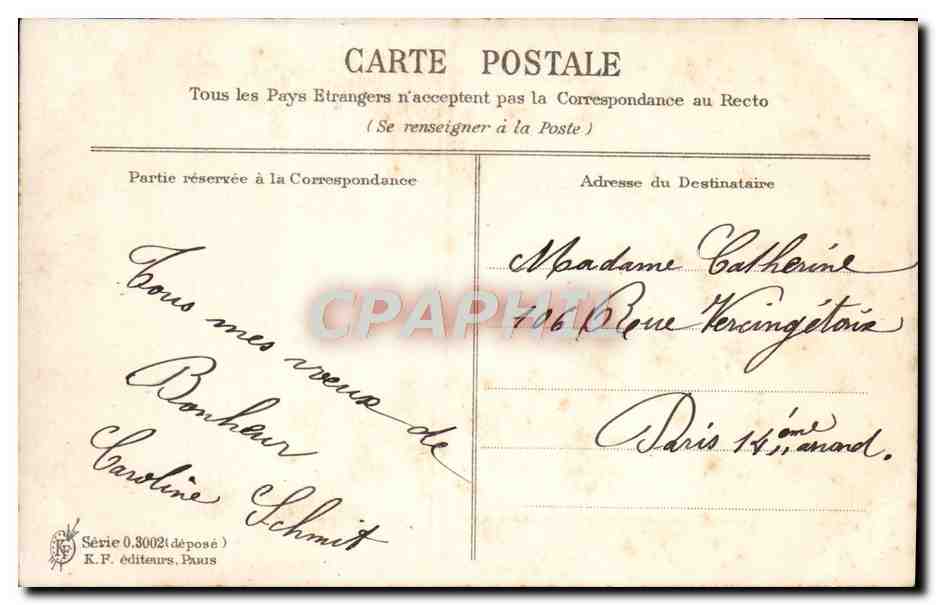 CPA Fantaisie Bonne Annee — Verso