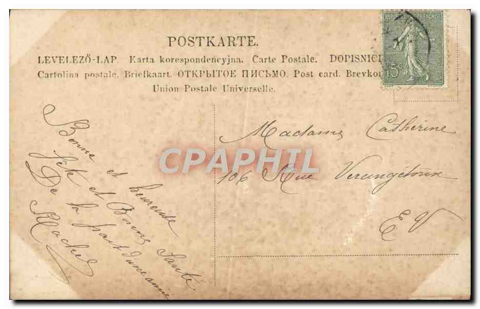 CPA Fantaisie Enfants Bonne fete — Rückseite
