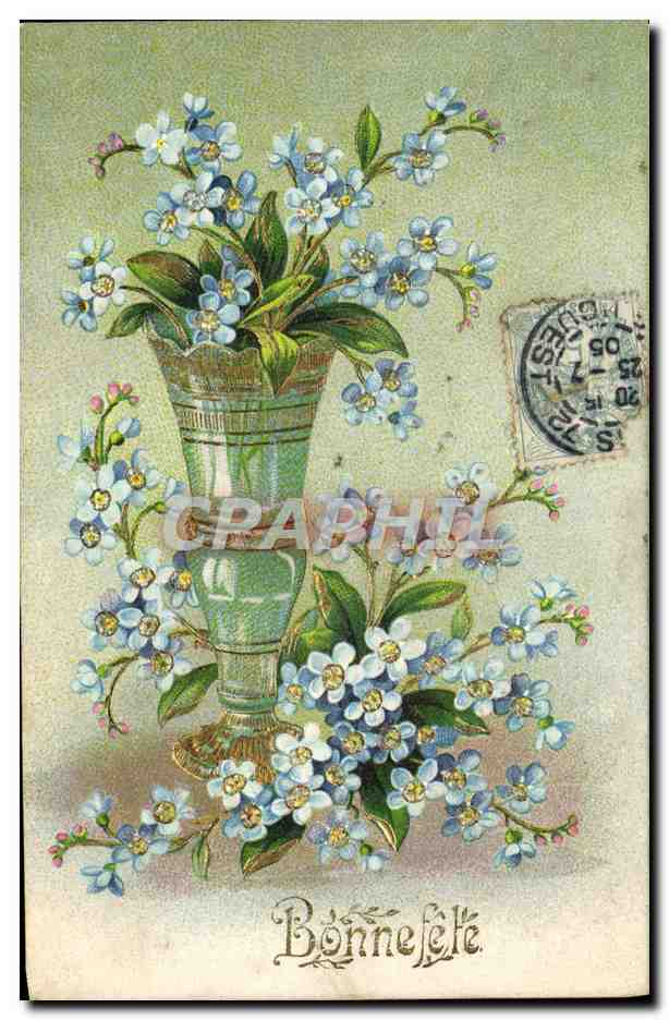 CPA Fantaisie Fleurs Bonne fete