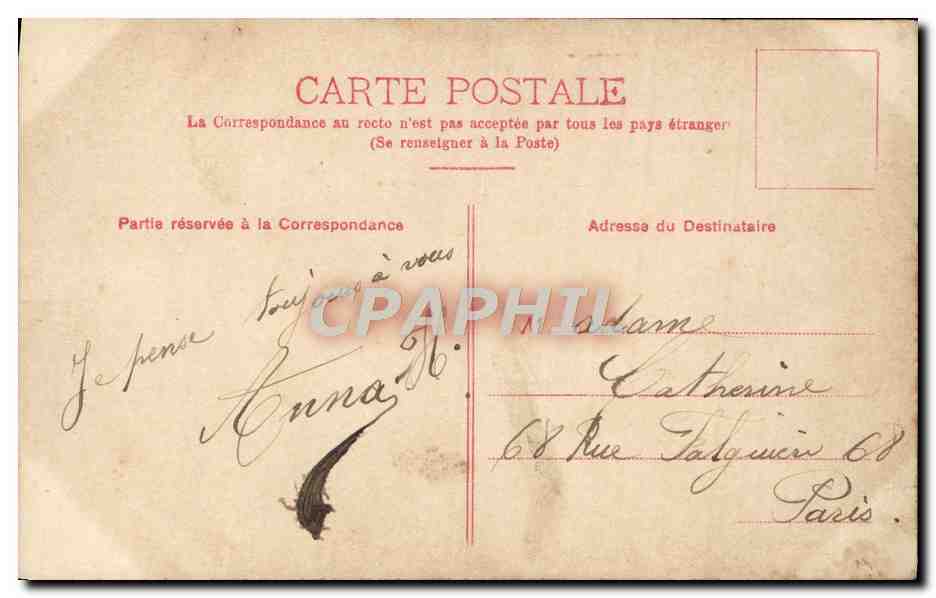 Femme en robe blanche avec couronne de fleurs — Bonne Hère — éditeur S 589-5881 — Verso