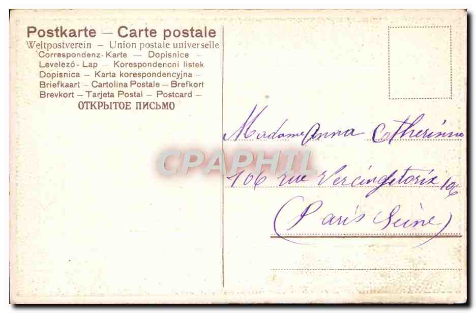 CPA Fantaisie Joyeux Noel Cachet n°102 sur 10c Semeuse — Rückseite