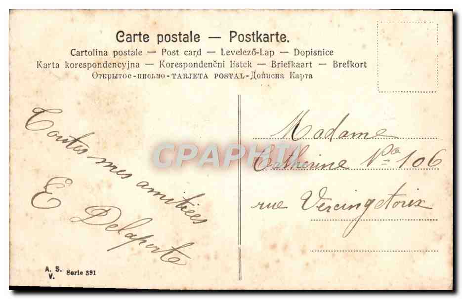 CPA Fantaisie Bonne Annee  — Verso