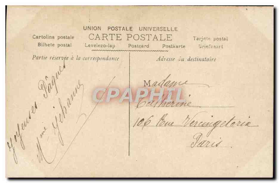 Femme tenant des œufs — Éditeur Lelius, n° 7209 — Verso