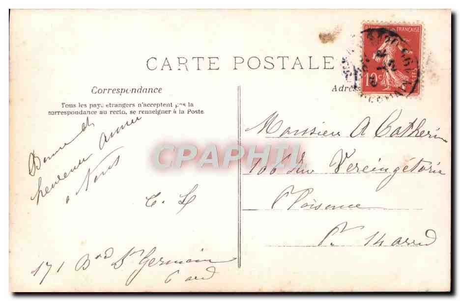 Foi. Espérance. — Femme tenant drapeau français, croix et épée — J.L.C. n° 1100 — Reverso
