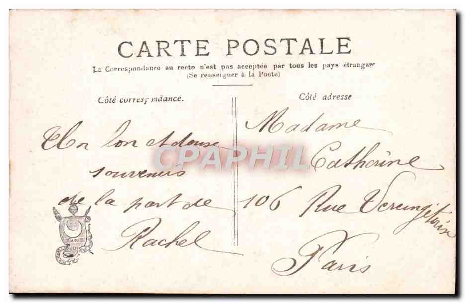 CPA Fantaisie Enfant Joyeuses Paques — Verso