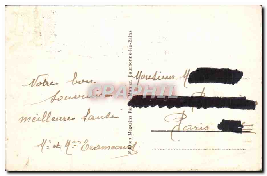 CPA Bourbonne les Bains Hopital Militaire Militaria — Verso