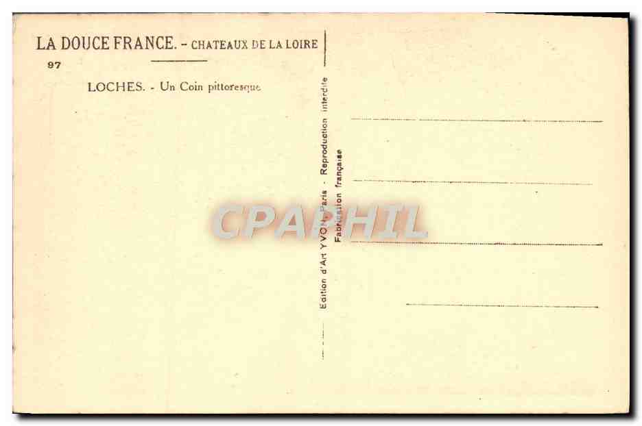 CPA Loches Un coin pittoresque — Rückseite