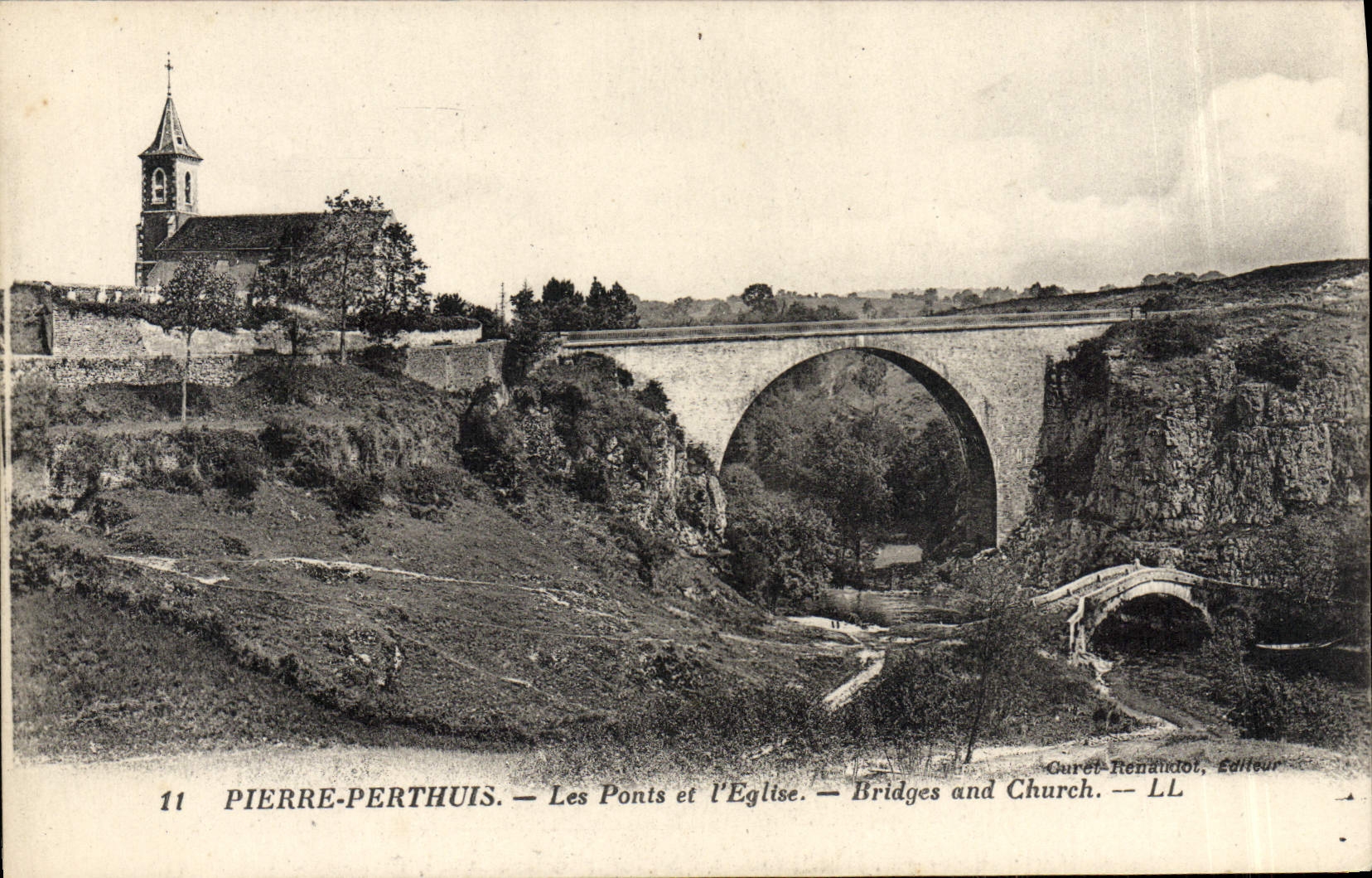 Pierre-Pérthuis — Les Ponts et l'Église — Ouret-Renaldot, Éditeur — n°11