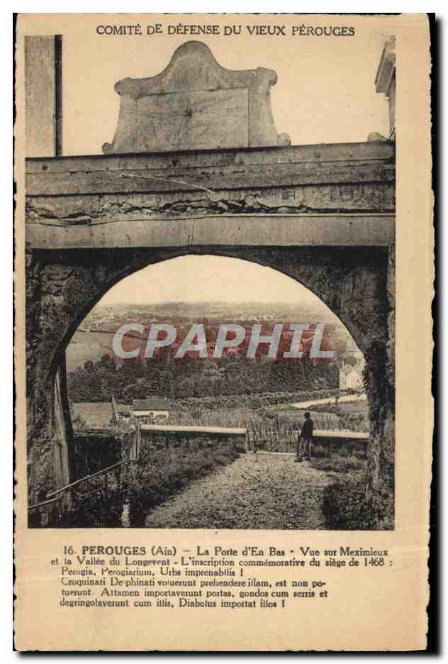 CPA Perouges La Porte d'En Bas 