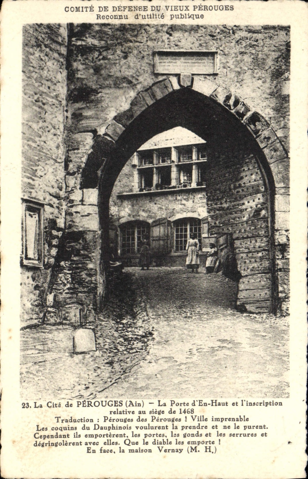 CPA Perouges La Porte d'En haut 