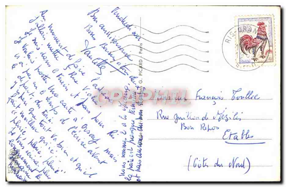 CPA Fantaisie Fleurs Heureux Anniversaire  — Rückseite
