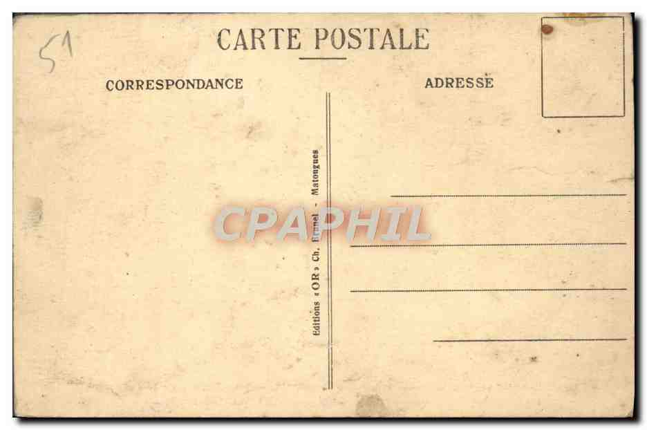 CPA Chalons sur Marne Monument aux Morts La releve Militaria — Verso