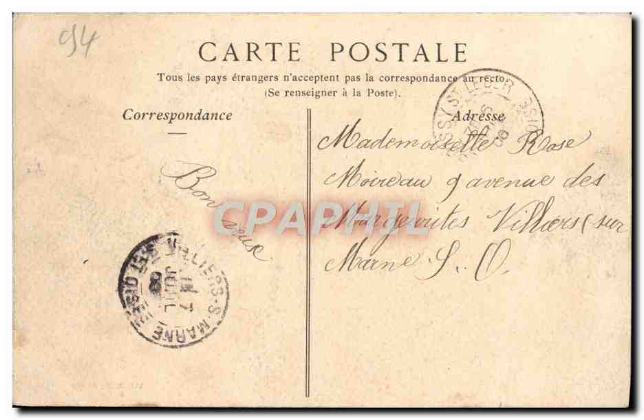 CPA Boissy Saint Leger Chateau de la Grange  — Rückseite