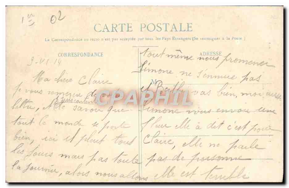 Château de Maucereux, Faverolles (Aisne) — L'Entrée et l'Horloge — A. Denis, & Faverolles (Aisne) — Reverso