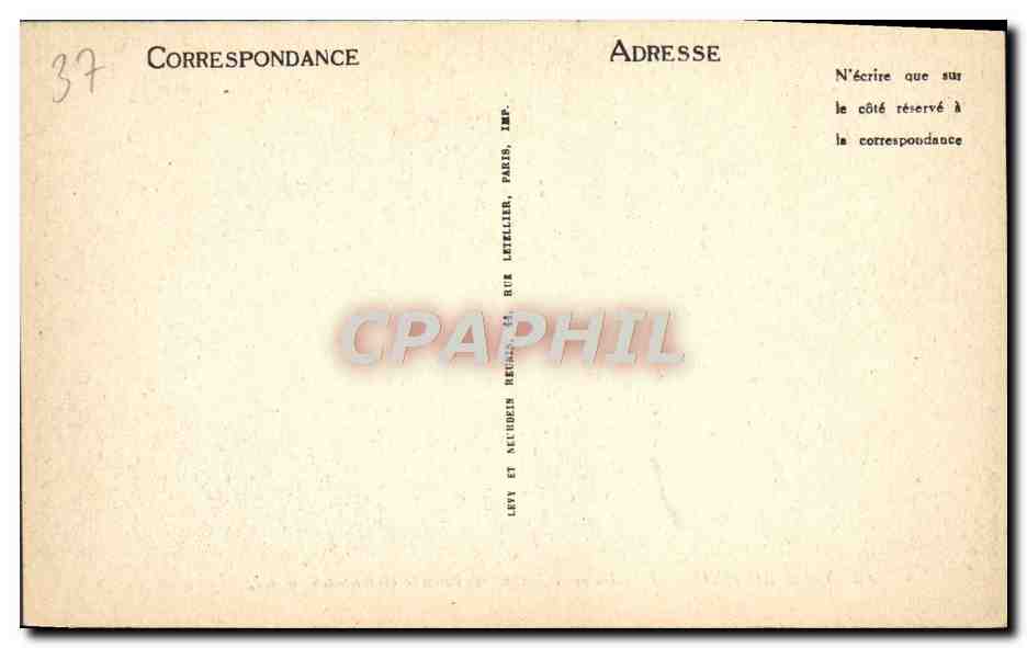 CPA Azay le Rideau L'Indre et le Chateau  — Rückseite