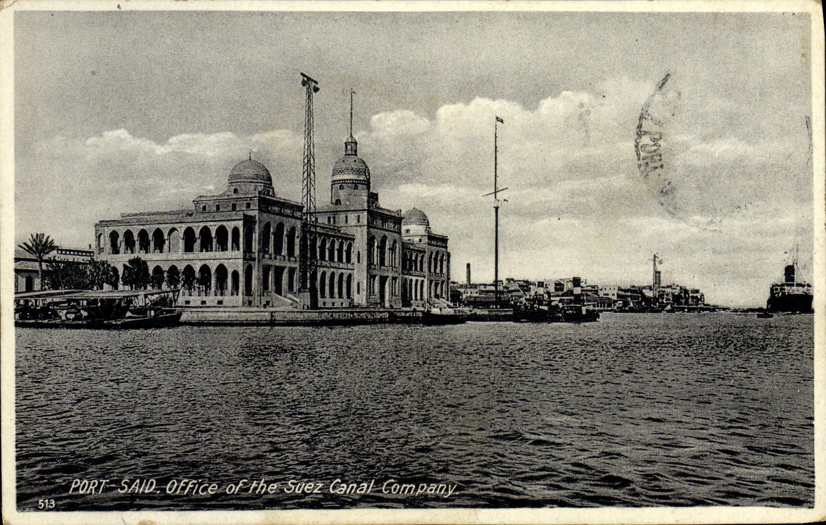 Port-Saïd — Bureau de la Compagnie du Canal de Suez — éditeur Lehniert & Lemaire, n° 513