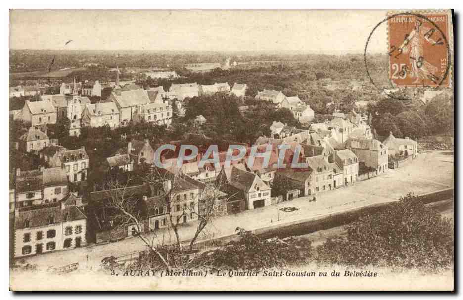 CPA Auray Le Quartier Saint Goustan vu du Belvedere