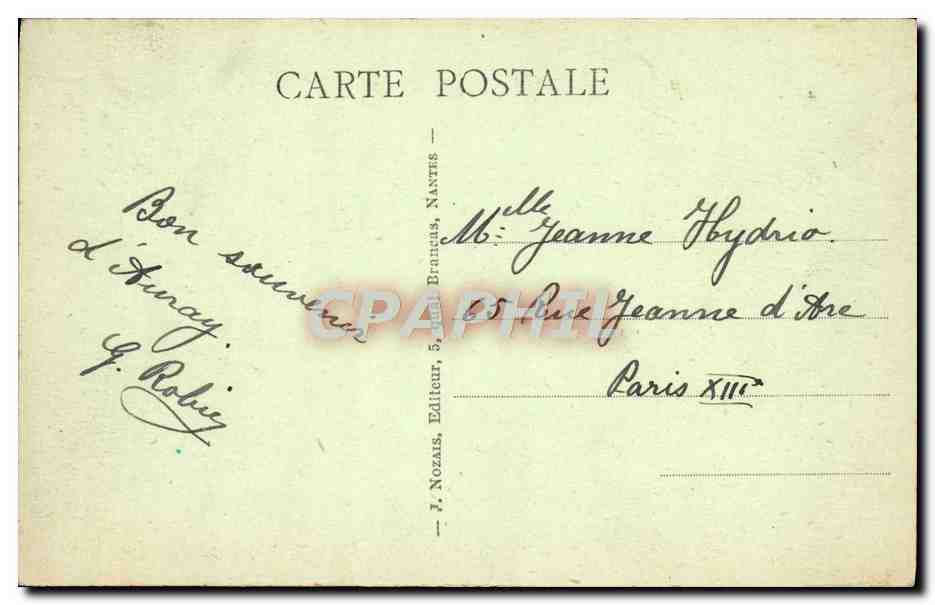 CPA Auray Le Quartier Saint Goustan vu du Belvedere — Rückseite