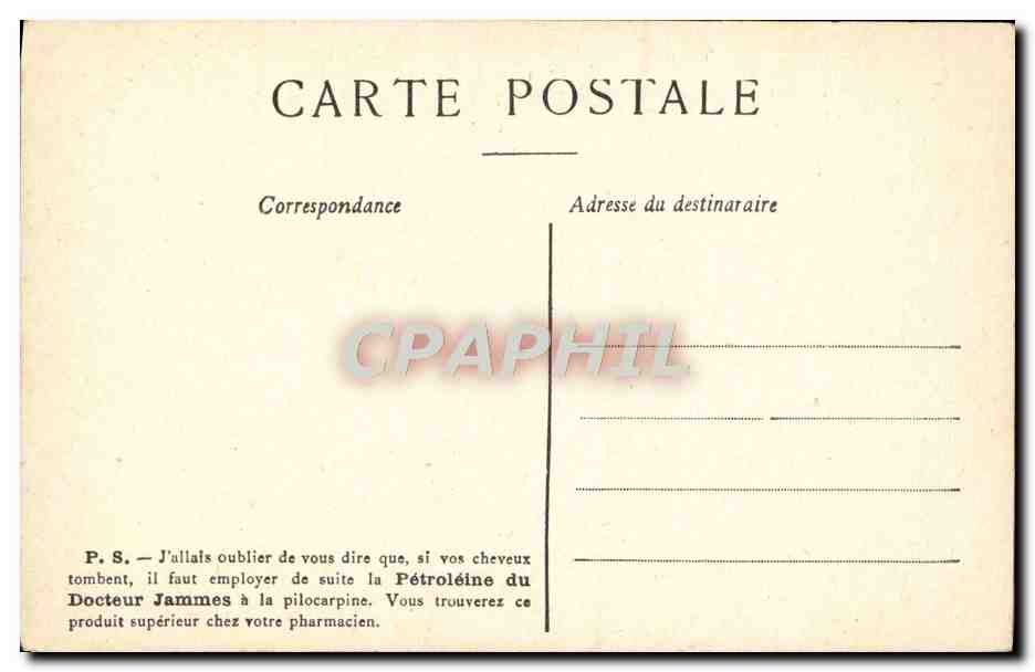 CPA Fantaisie Cours d'eau — Rückseite