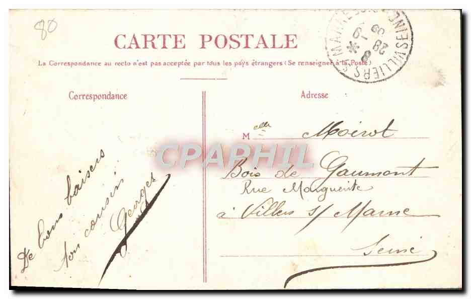CPA Amiens Chaire de la Cathedrale  — Verso