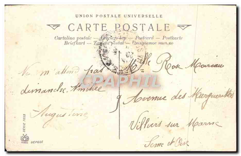CPA Fantaisie Femme — Rückseite