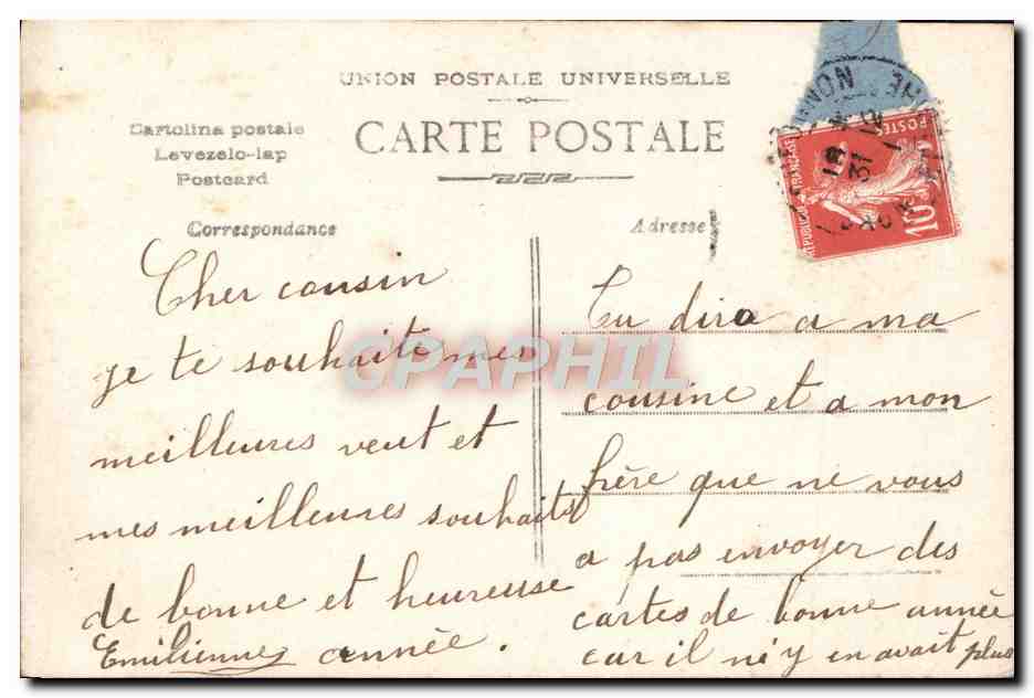 CPA Fantaisie FEmme — Rückseite