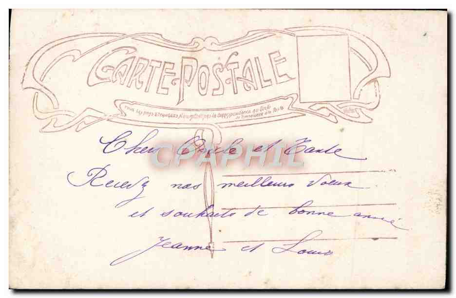 CPA Fantaisie Femme — Verso