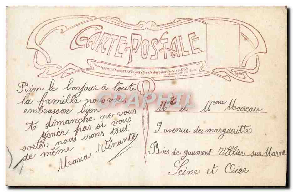 CPA Fantaisie Enfant — Rückseite