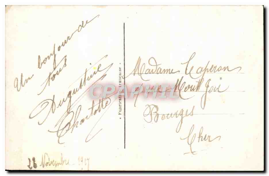 CPA Fantaisie Fleurs Doux Souvenir — Verso