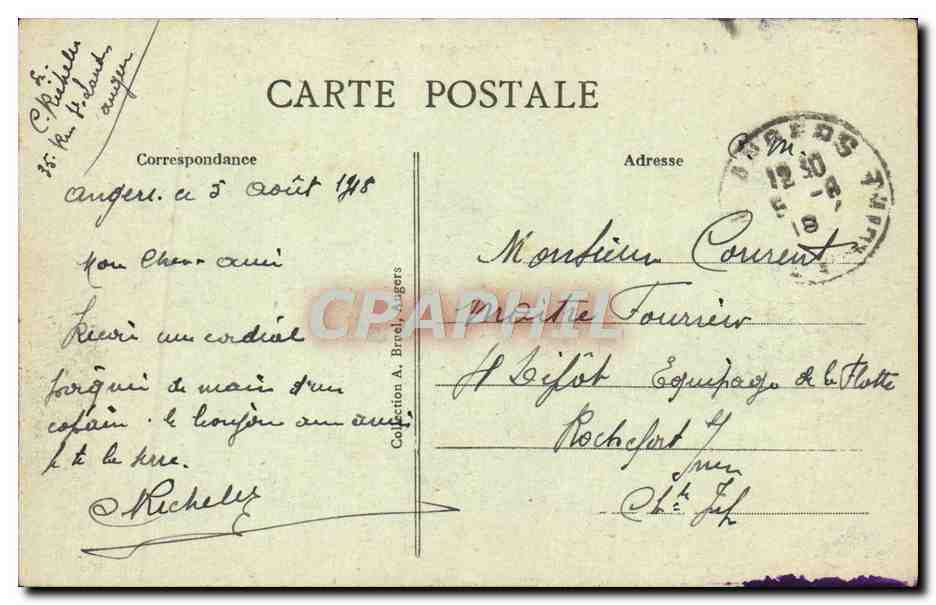 CPA Angers Place du Ralliement et chaussee Saint Pierre  — Rückseite