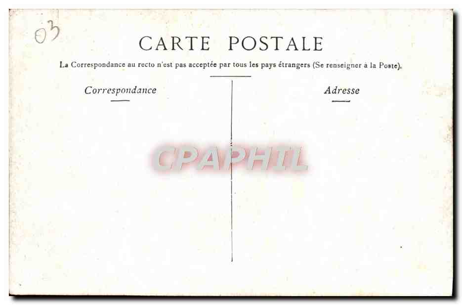 CPA Vichy L'Orangerie — Verso