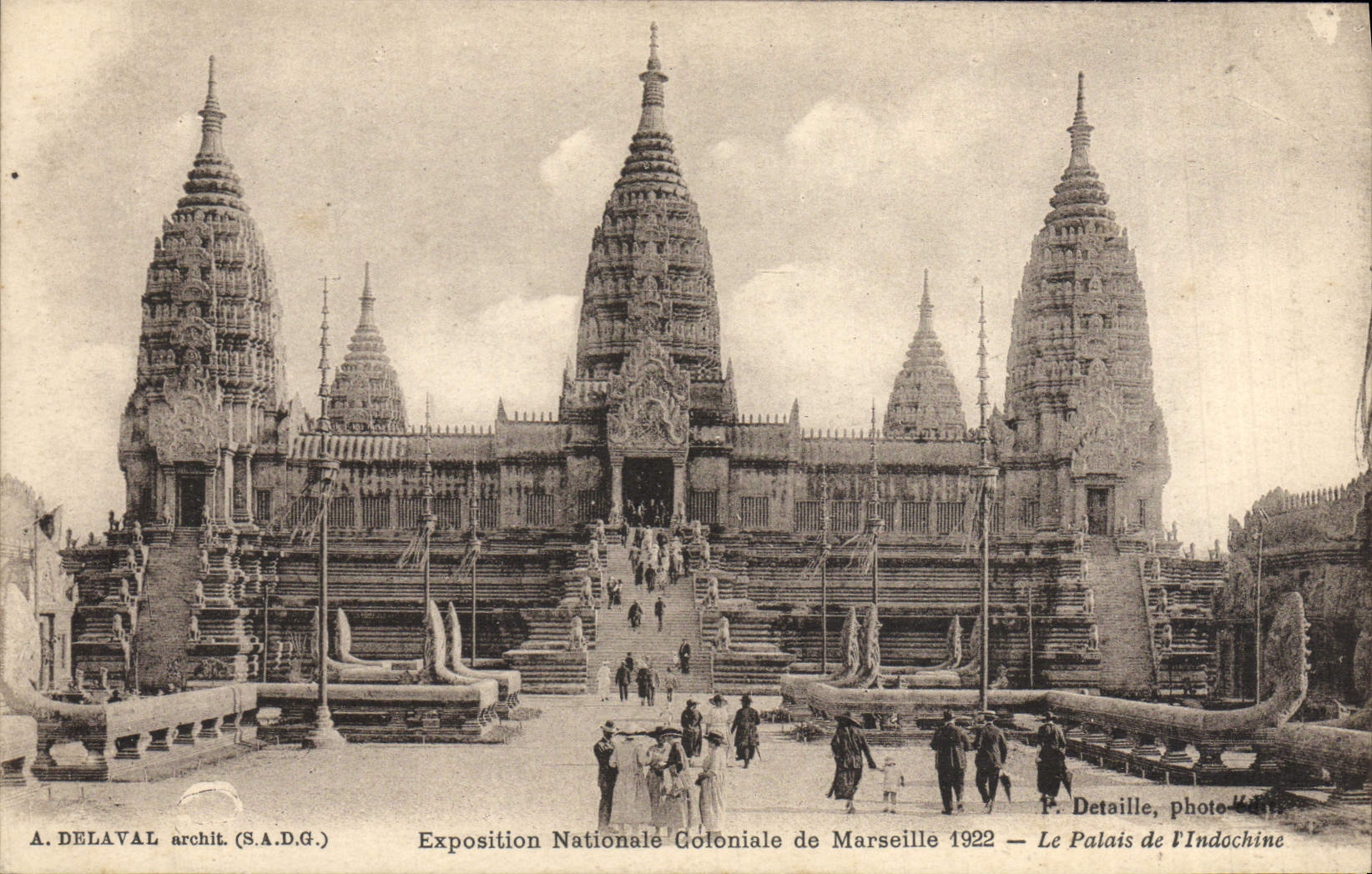 CPA Marseille Exposition nationale coloniale 1922 Le palais de l'Indochine 