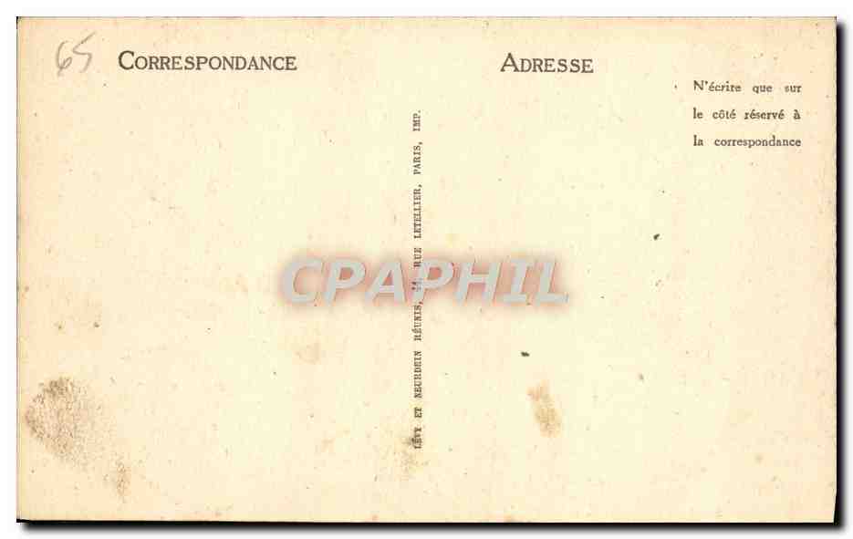 CPA Lourdes Chemin de Fer Funiculaire du Pic Du Jer — Verso