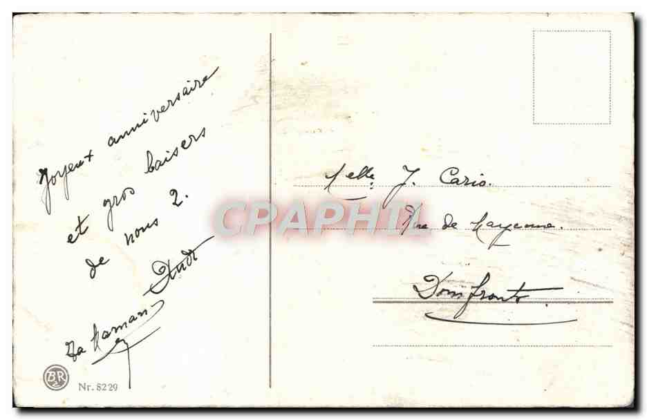 CPA Fantaisie Fleurs — Verso