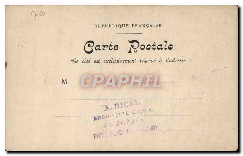 CPA Rouen Le Grand Portail de Saint Vincent — Verso