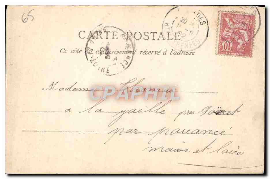 CPA Le Calvaire Breton Lourdes — Verso