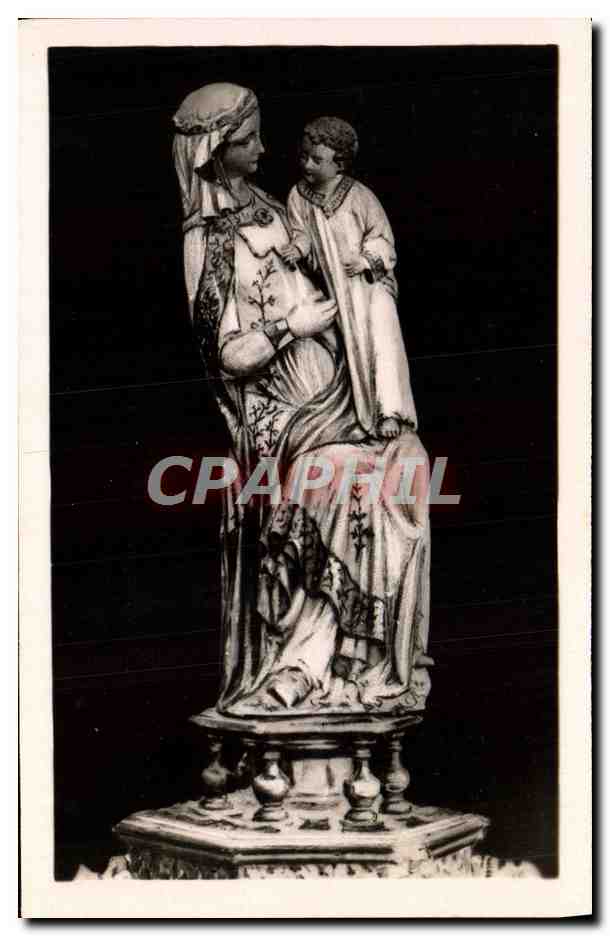 Villeneuve-lès-Avignon — Estatua de la Virgen en marfil (siglo XIV) — Iglesia de la Colegiata — Editor: «Réal-Photo» París