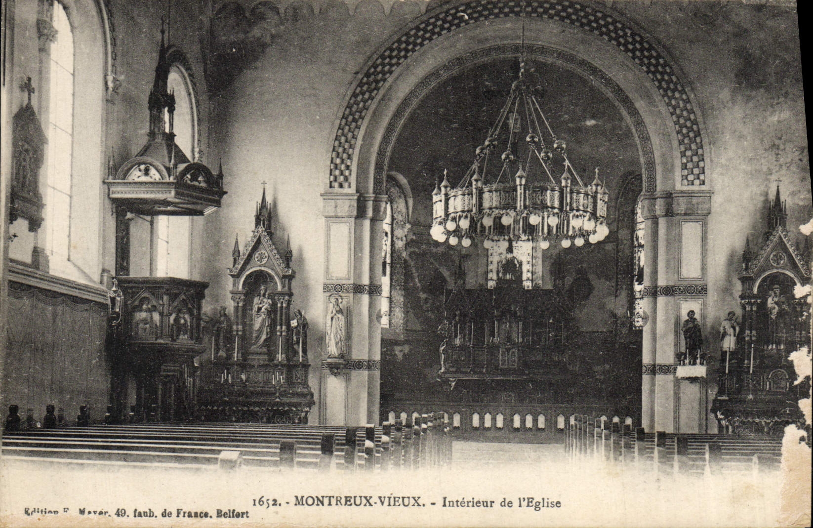 CPA Montreux Vieux Interieur de L'Eglise