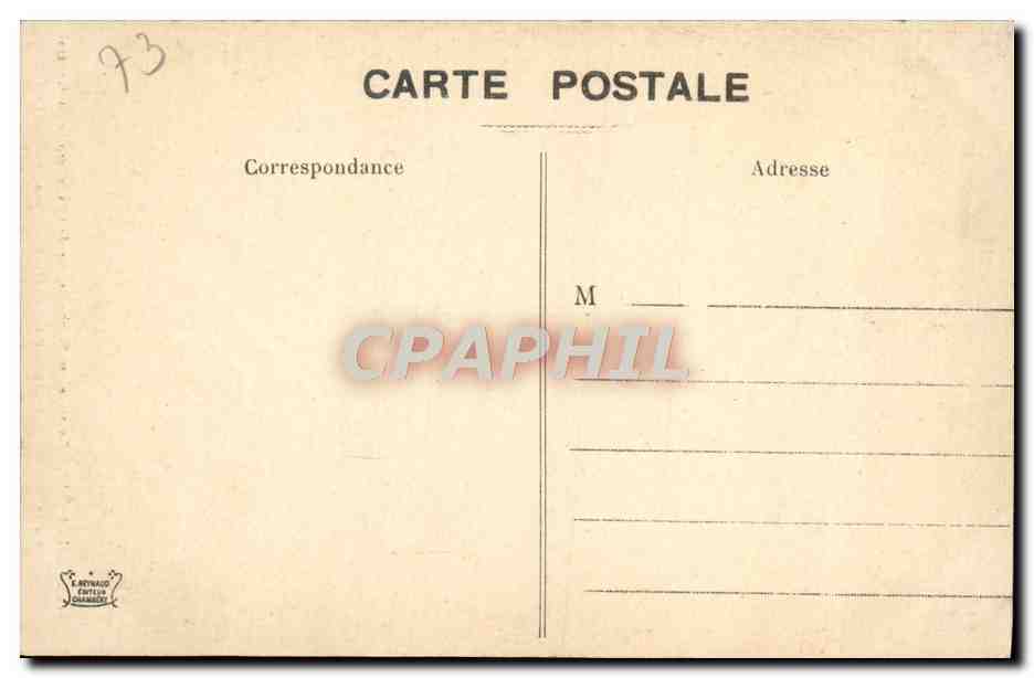 CPA Chambery Fontaine des Elephants — Rückseite