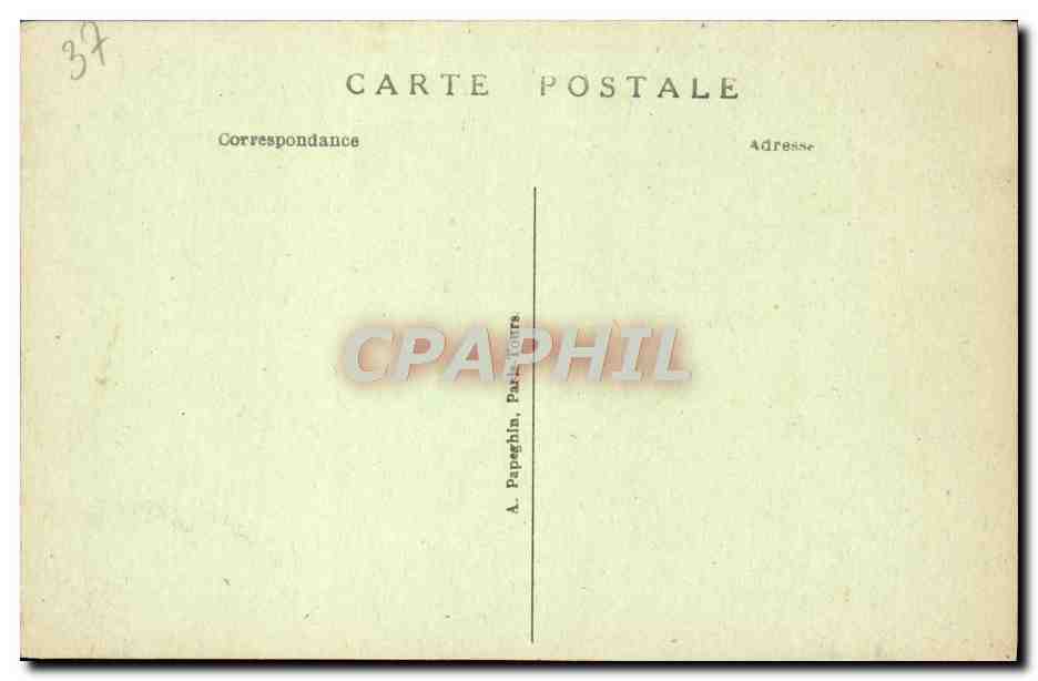 CPA Chenonceau Le Chateau L'Aile Thomas Bohier et la Tour des Marques — Rückseite