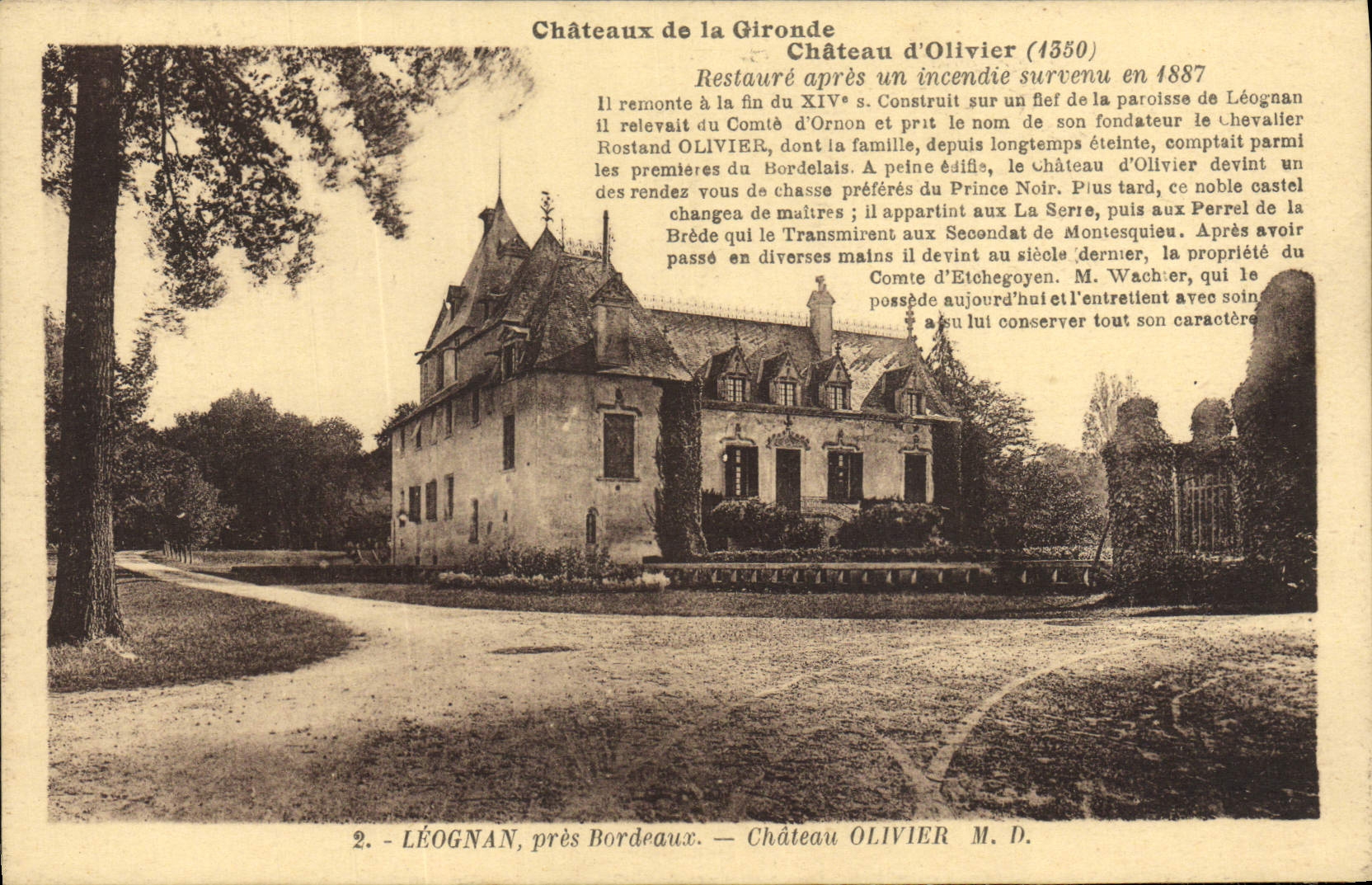 CPA Leognan pres Bordeaux Chateau Olivier