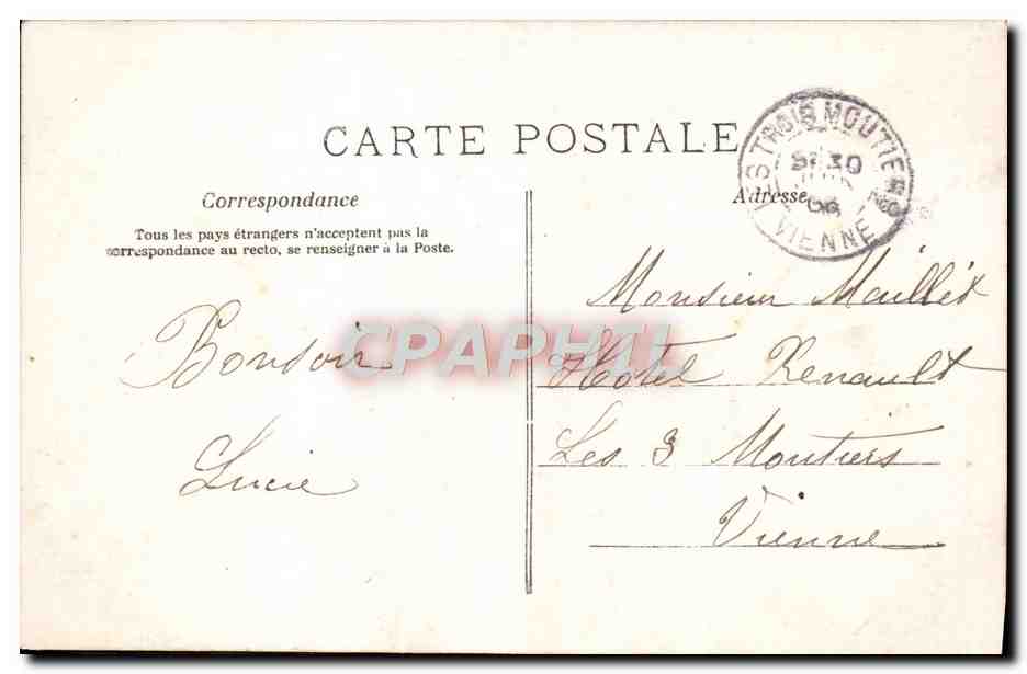 CPA Fantaisie Femme — Verso
