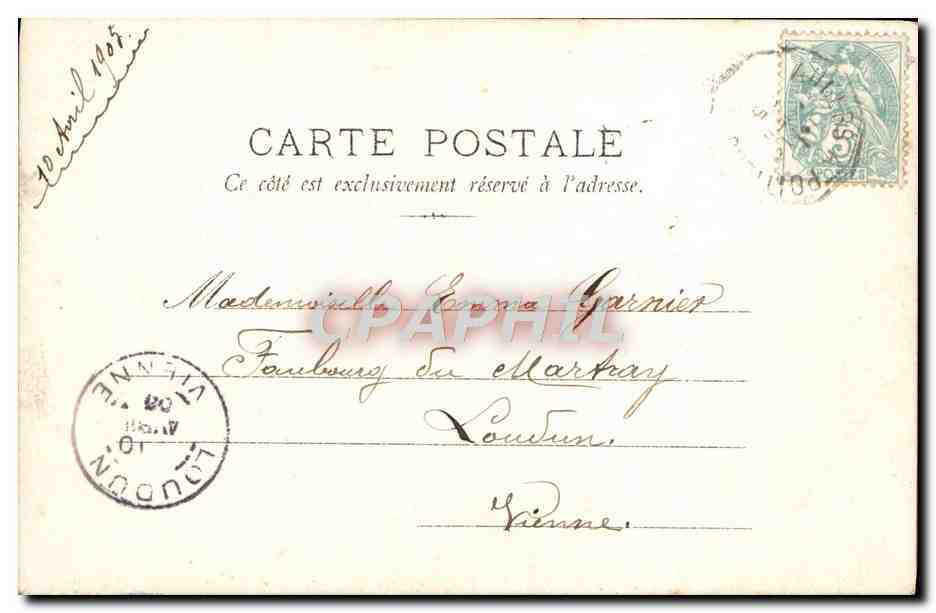 CPA Fantaisie Femme — Verso