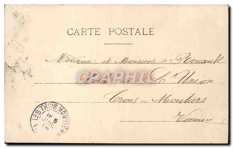 CPA Fantaisie Femme La rose des champs — Verso